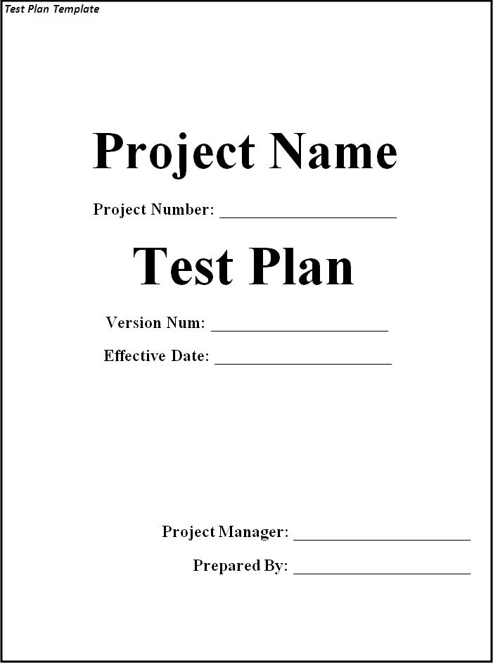 17 Test Plan Templates Free Word Templates