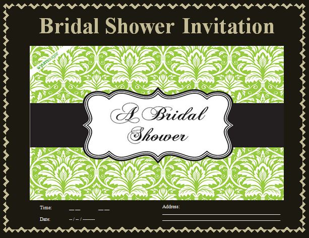 Bridal Shower Invitation Template Free Word Templates