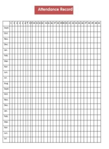 Attendance Sheet Template | Free Word Templates