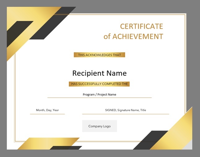 Award Certificate Template Free Word Templates