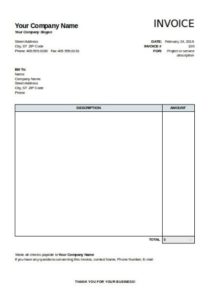 Blank Invoice Template 