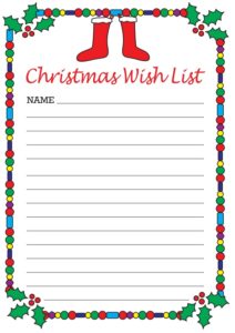 Christmas Wish List Template | Free Word Templates