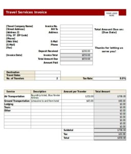 Blank Invoice Template | Free Word Templates