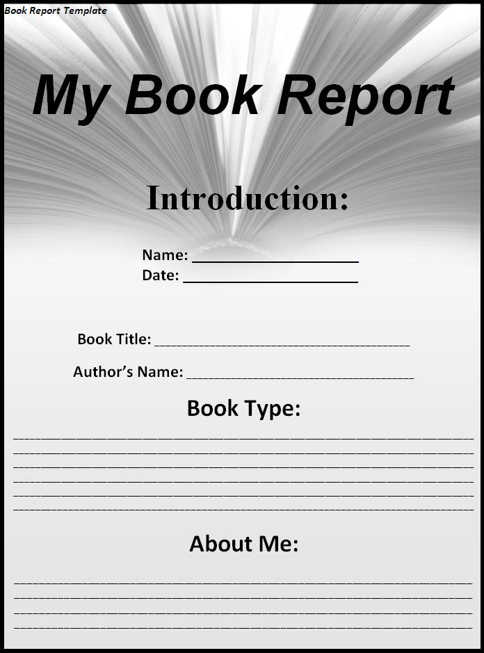 Book Report Templates 10 Free Printable Word Excel PDF Formats 