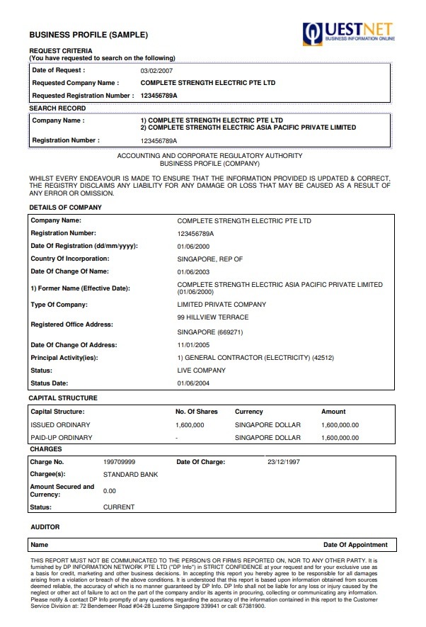 Business Profile Template Free Word Templates