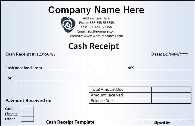 Cash Receipt Templates 21 Free Printable Xlsx And Docs Formats 