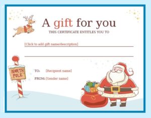 Christmas Gift Template | Free Word Templates