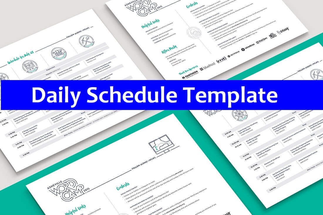 Daily Schedule Template Free Word Templates