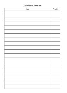 To Do List Template | Free Word Templates