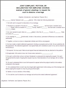 Divorce Form | Free Word Templates