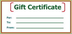 Gift Certificate Template | Free Word Templates