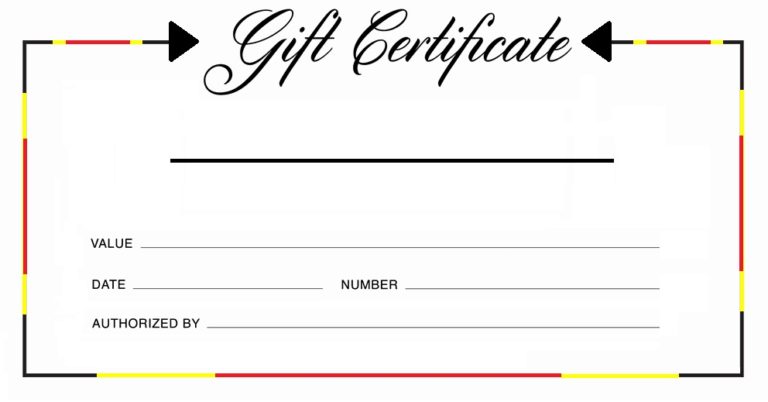 Gift Certificate Template | Free Word Templates