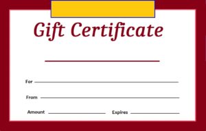 Gift Certificate Template | Free Word Templates