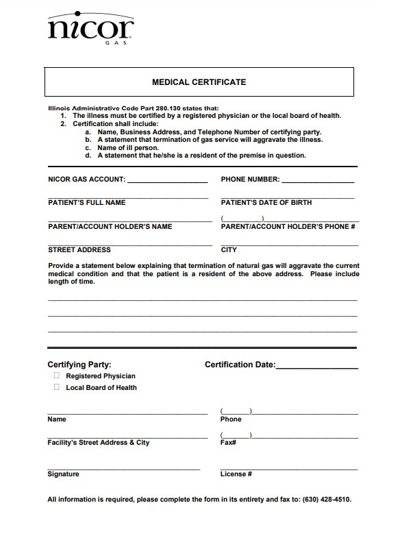 fake medical certificate template download