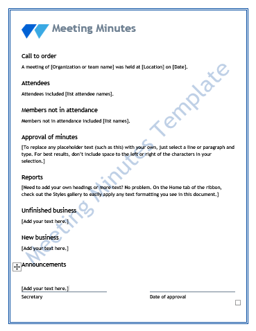 Meeting-Minutes-Template – Free Word Templates