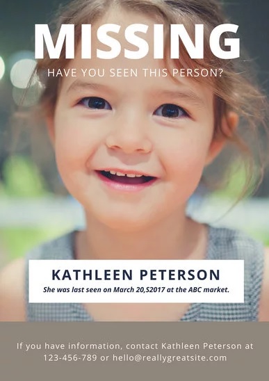 Missing Person Poster Template – Free Word Templates