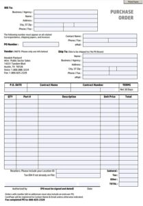 Purchase Order Template | Free Word Templates