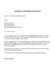 Letter of Intent Template | Free Word Templates