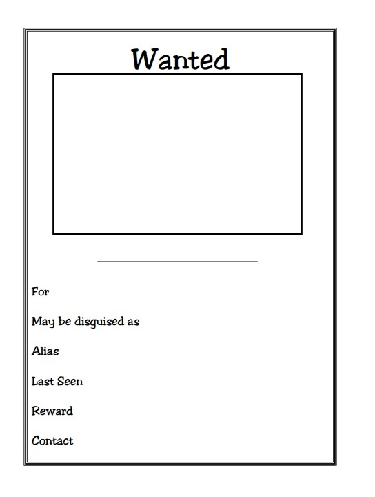 Wanted Poster Template Free Word Templates