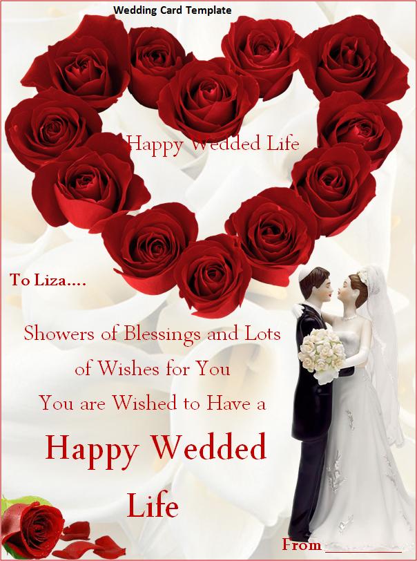 Sample Wedding Card | Free Word Templates