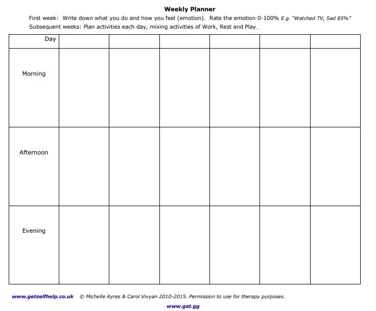 Weekly Plan Template Free Word Templates