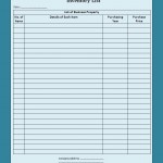 Inventory List Example | Free Word Templates