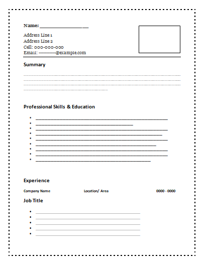 Resume Templates | Free Word Templates