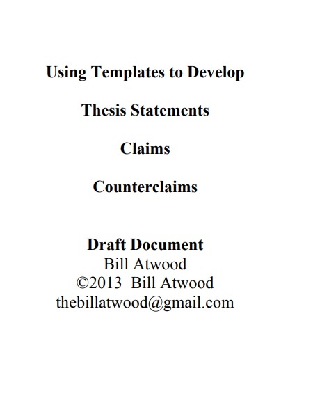 Thesis Statement Template Free Word Templates