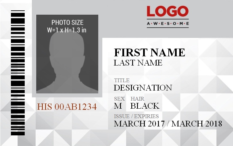 Vertical ID Badge Template Free Word Templates