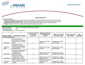 Study Plan Template | Free Word Templates