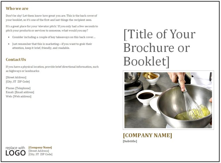 Free Booklet Template Free Word Templates