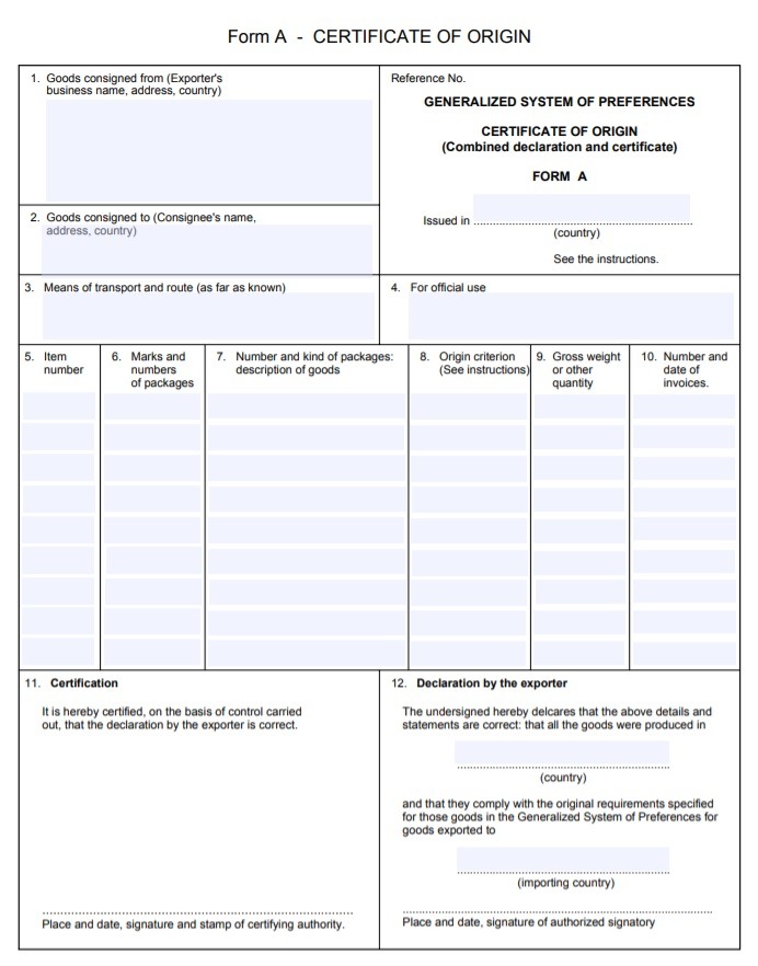 Free Certificate Of Origin Template Free Word Templates