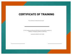 Training Certificate Template | Free Word Templates