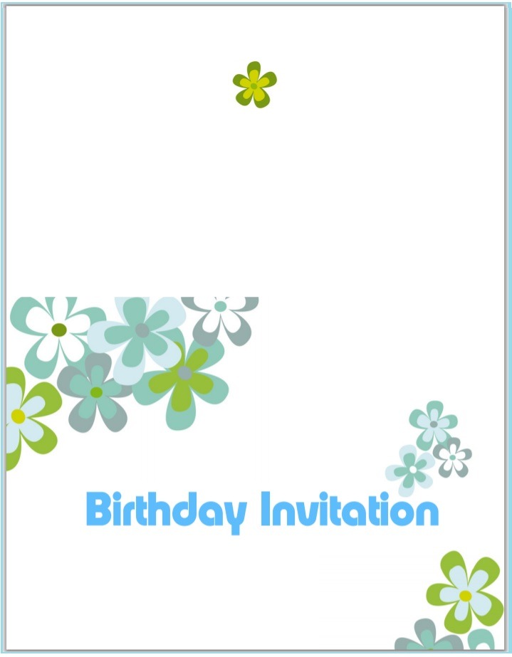 birthday invitation cards templates word