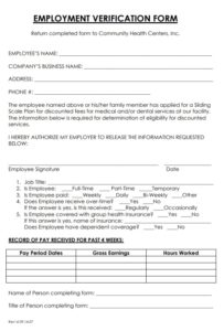 Sample Employment Verification Form  Free Word Templates