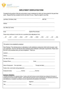 Sample Employment Verification Form  Free Word Templates