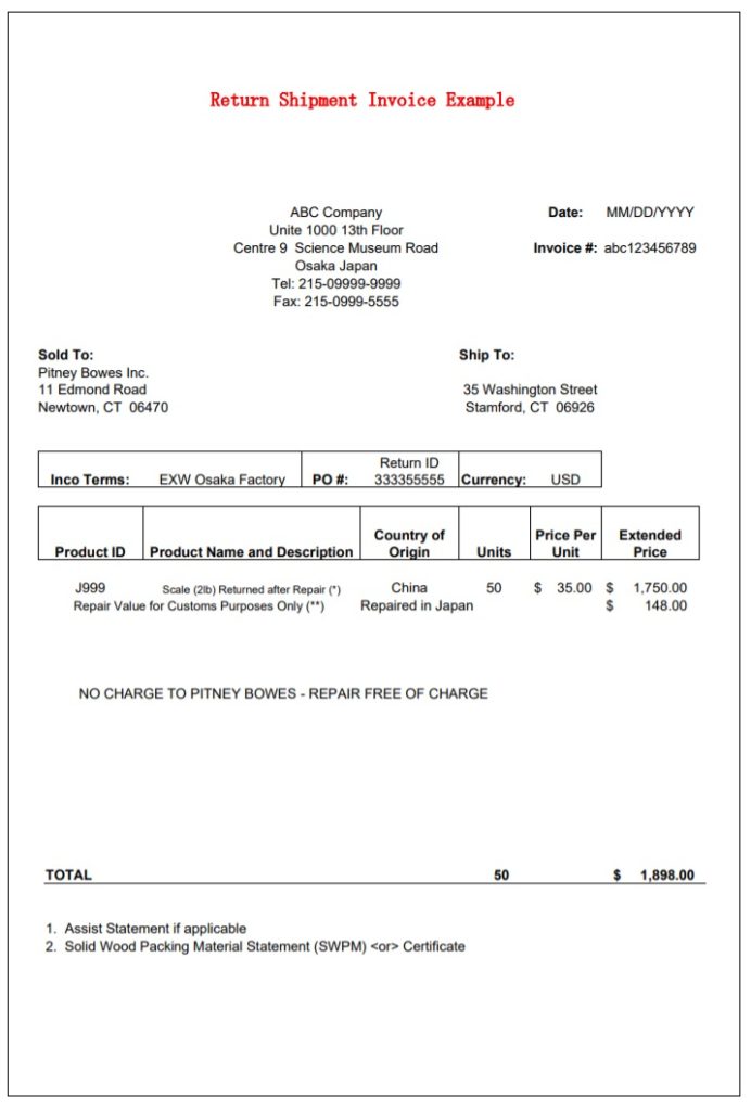 Shipping Invoice Template | Free Word Templates