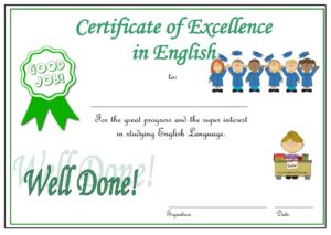 Certificate of Excellence Template | Free Word Templates