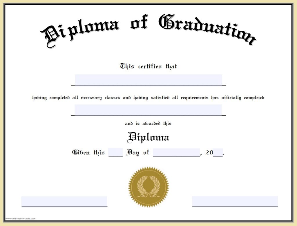Free Printable Graduation Certificate Templates