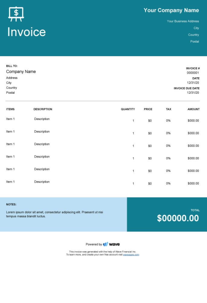 Sales Invoice Template Free Word Templates