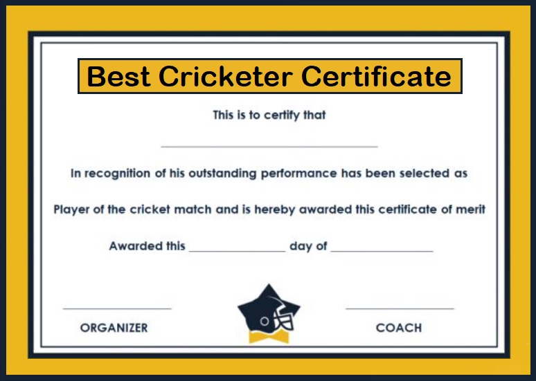 man of the match certificate template
