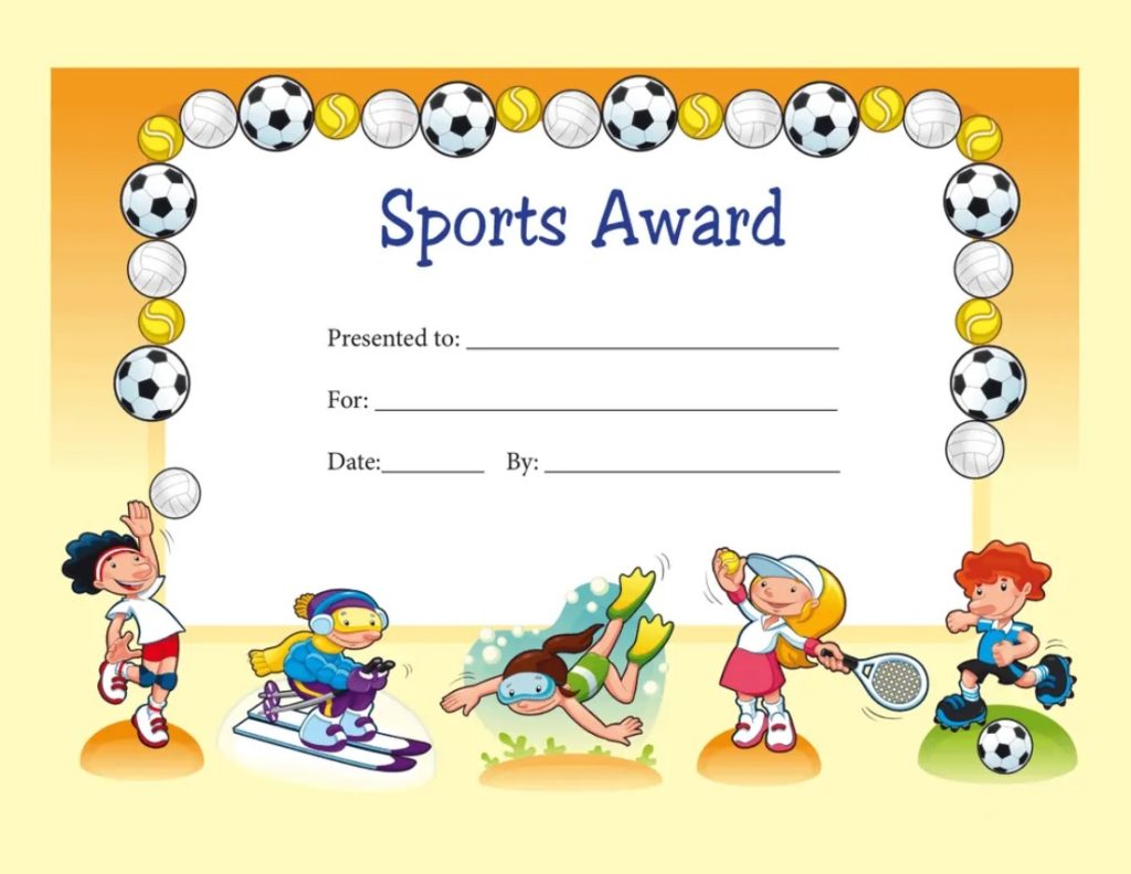 Sports Certificate Template Free Word Temnplates