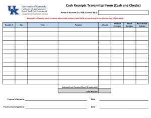 Cash Receipt Template | Free Word Templates