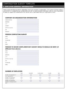 Salary Survey Template | Free Word Templates