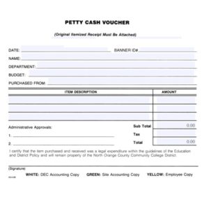 Cash Voucher Template | Free Word Templates