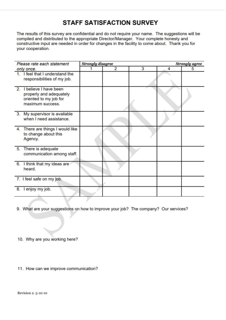 Satisfaction Survey Template Free Word Templates