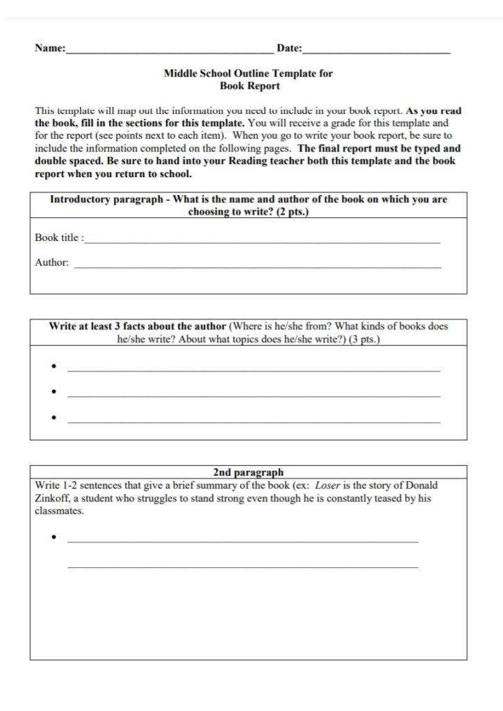 Book Report Template | Free Word Templates