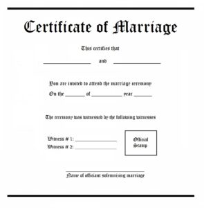 Marriage Certificate Template | Free Word Templates