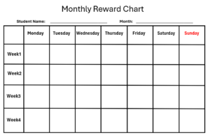 Reward Chart Template | Free Word Templates