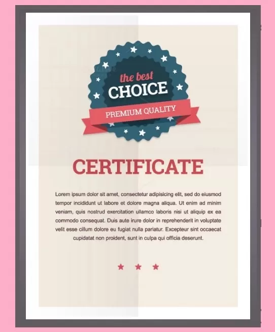 Best Choice Award Certificate Template